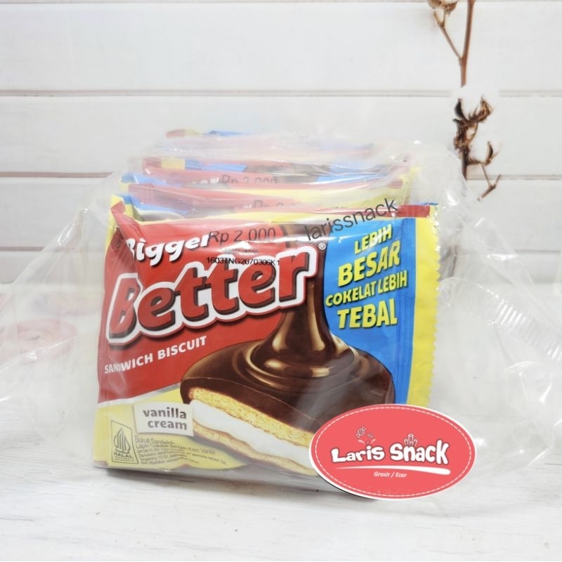 

Biskuit Better Coklat 27gr (1 pack isi 10)