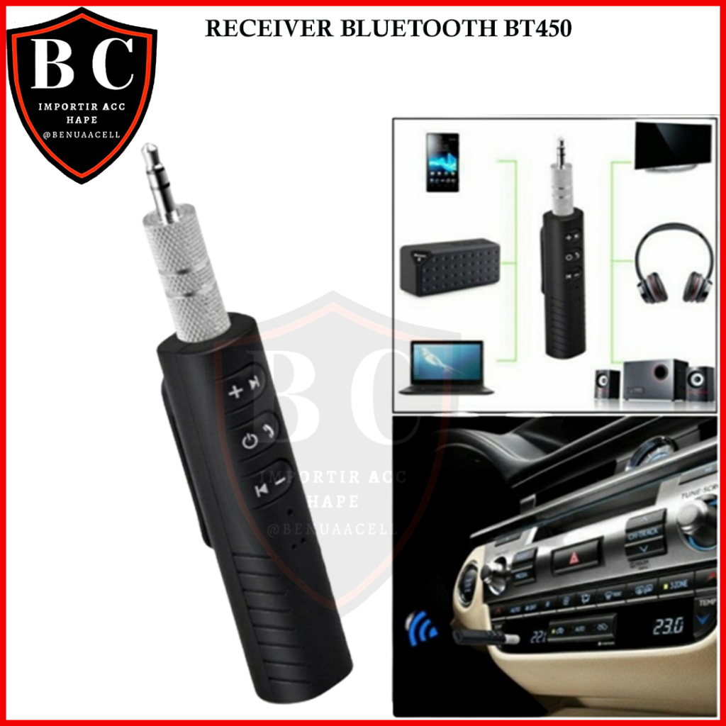 BLUETOOTH RECEIVER AUDIO WIRELESS 3.5MM BT450 BLUETOOTH MUSIC RECEIVER