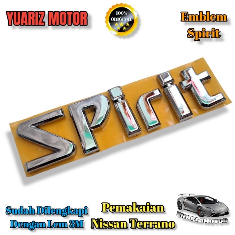 EMBLEM SPIRIT MOBIL NISSAN TERRANO/LOGO TULISAN MERK SPIRIT