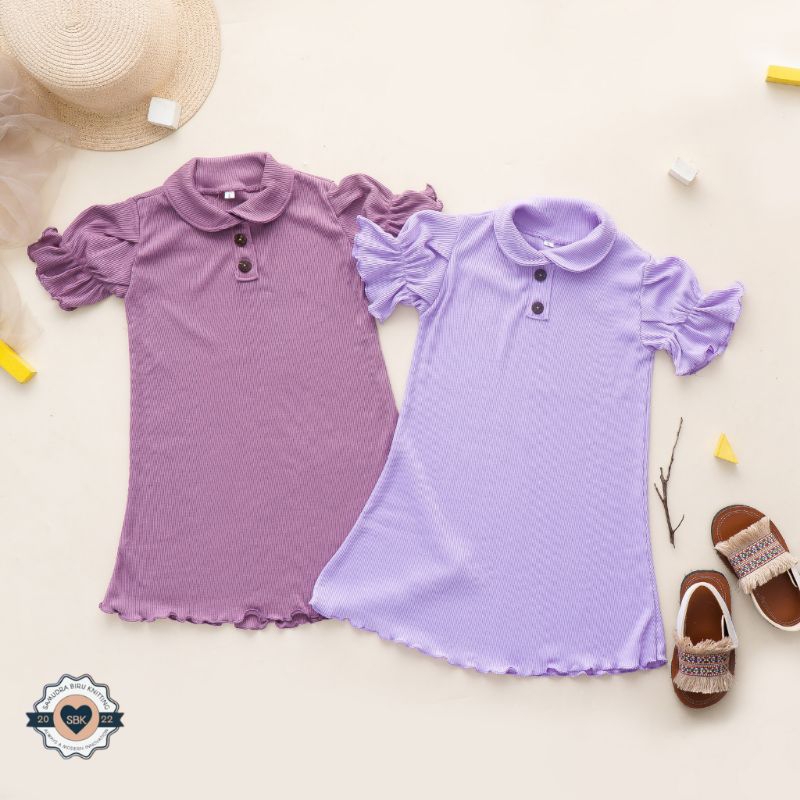 Baju Dress Anak Perempuan KIARA Ruffle Knit Tee 1-5 Tahun