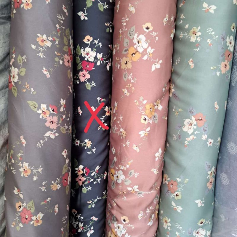 Kain Armani silk||Armani motif||motif kembang||bunga kecil||kain murah,Dior silk, maxmara silk