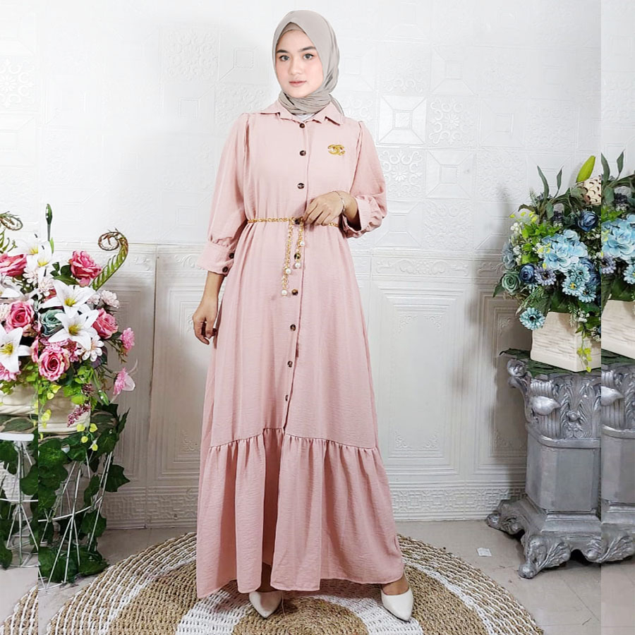 CRINGKLE AIRFLOW PREMIUM JEHANA DRESS PANJANG MAXY GAMIS GL FASHION