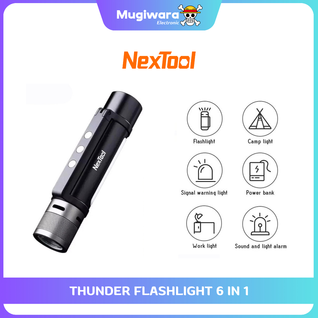 Nextool Thunder Flashlight 6 in 1 Senter Power Bank