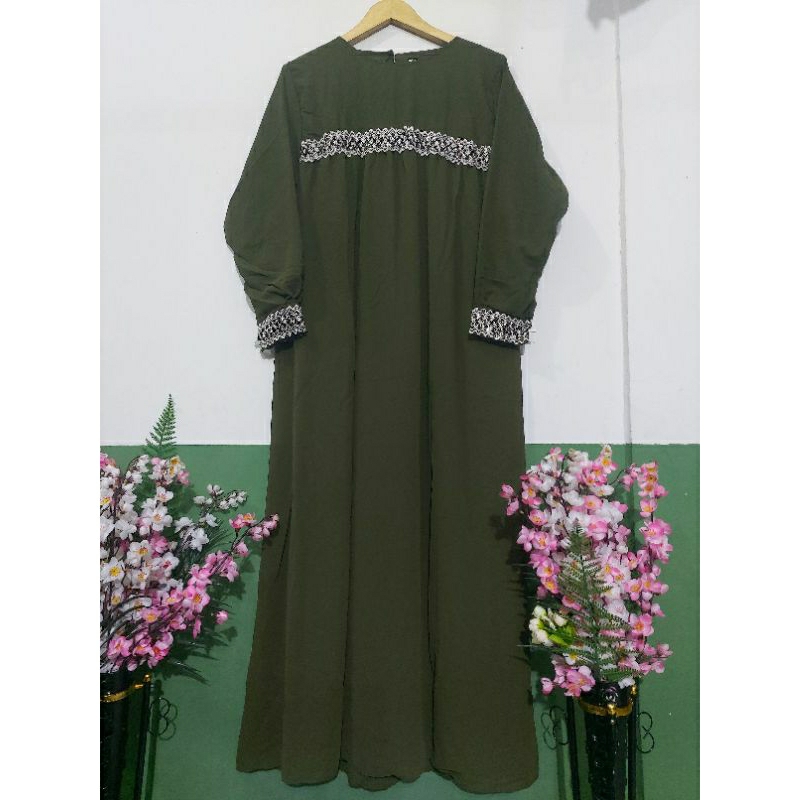 gamis ceruty renda jumbo
