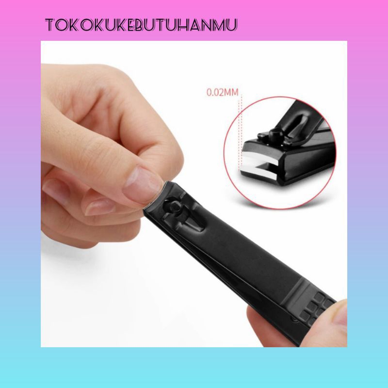 gunting kuku hitam black jumbo gunting kuku size besar stainless stell termurah