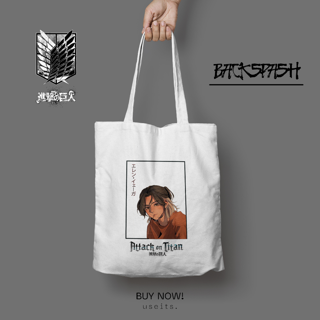 Totebag  Tas Anime Attack On Titans Pria Wanita - ATTACK ON TITANS