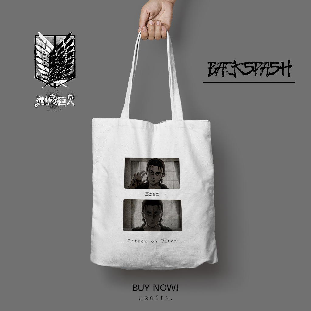 Totebag  Tas Anime Attack On Titans Pria Wanita - ATTACK ON TITANS