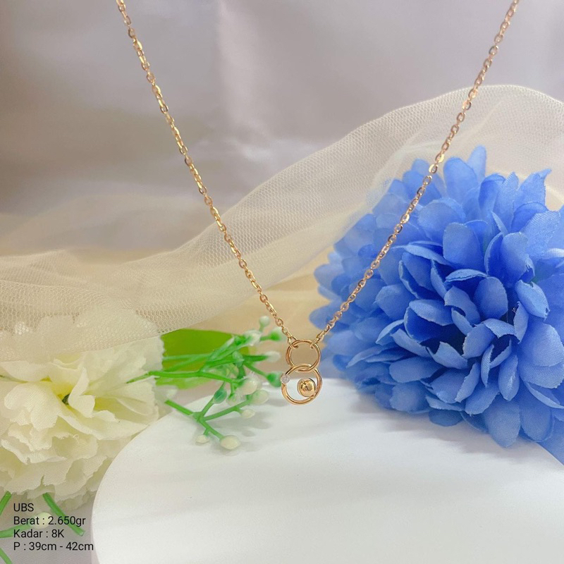 Perhiasan Kalung Emas Simple Fashion Korea (Millie Molly) UBS 375/8k