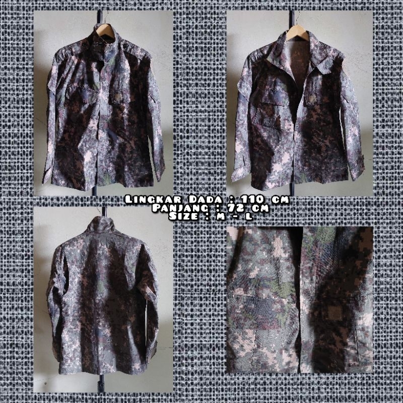 Jaket Parka Model M65 Warna Camo Army Second Original.