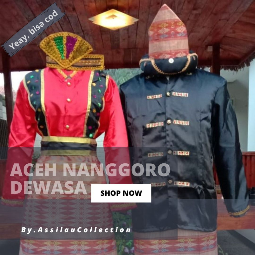 Baju Adat Dewasa Aceh Nanggoro satuan (Laki/Cewek)