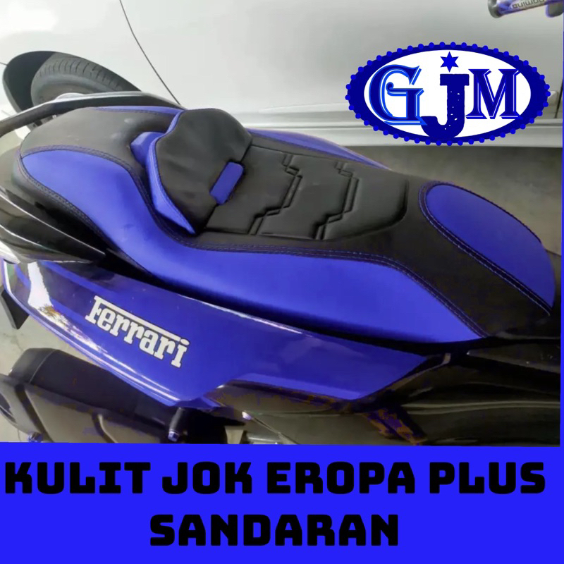 Kulit jok motor eropa plus sandaran