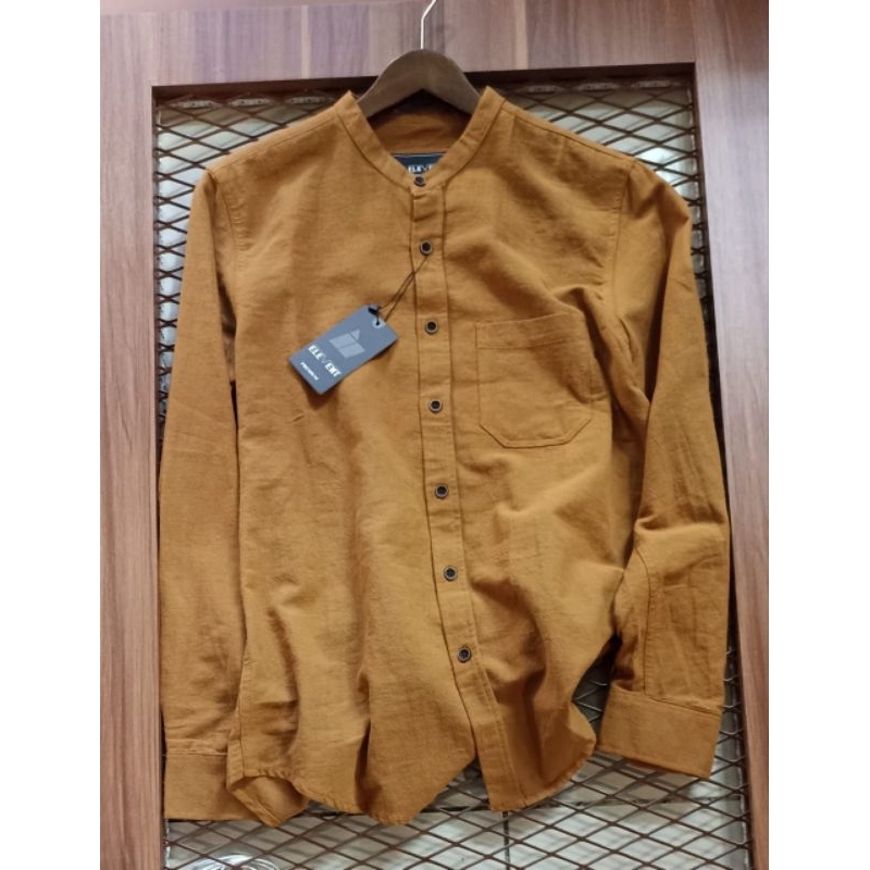 Kemeja kemko polos mustard / POLOS  premium / kemeja formal / kemeja Kantor / kemeja kerja / flanel 