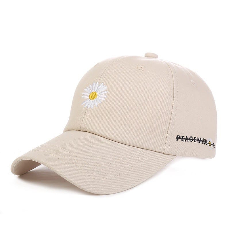 Topi Baseball Pria Wanita Dewasa Bordir Bunga Daisy Premium Bisa Bayar Di Tempat