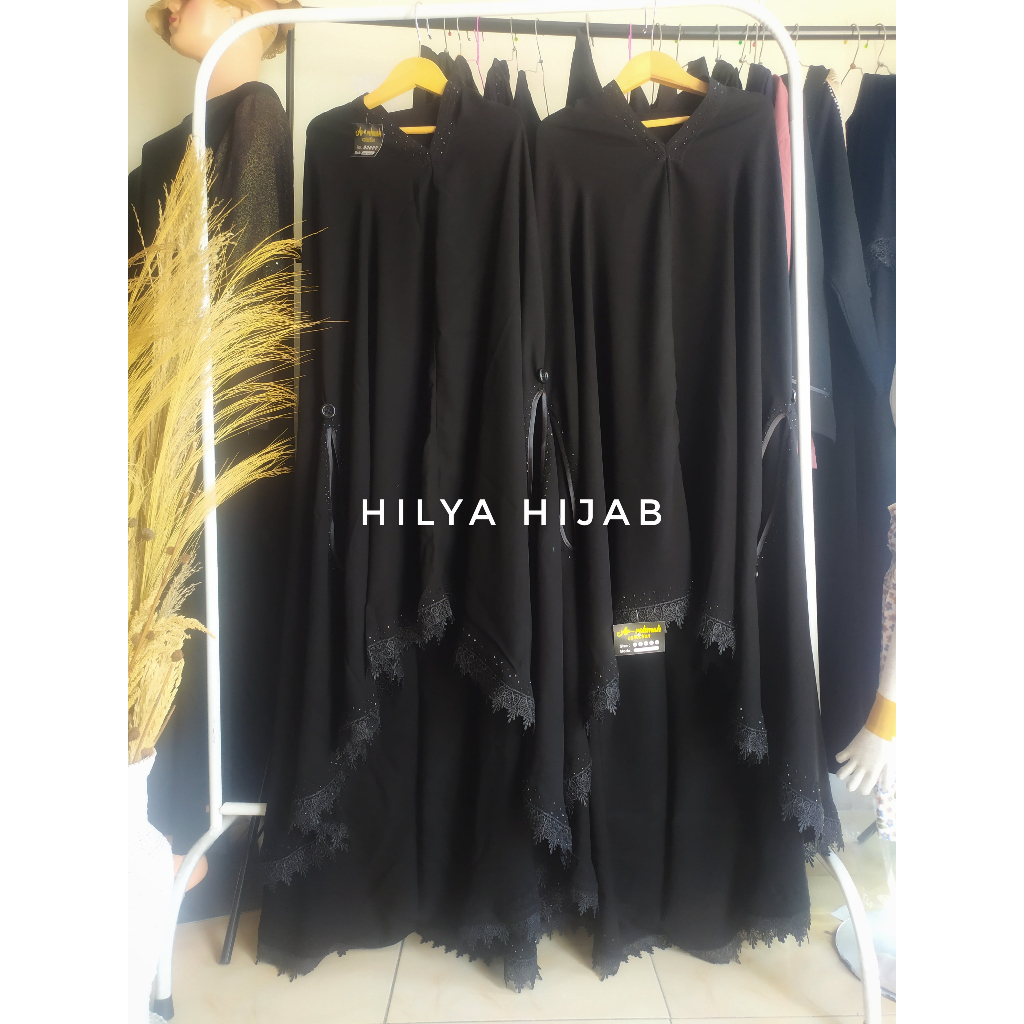 Khimar syar'i -khimar jetblek -jilbab temboro cardigan