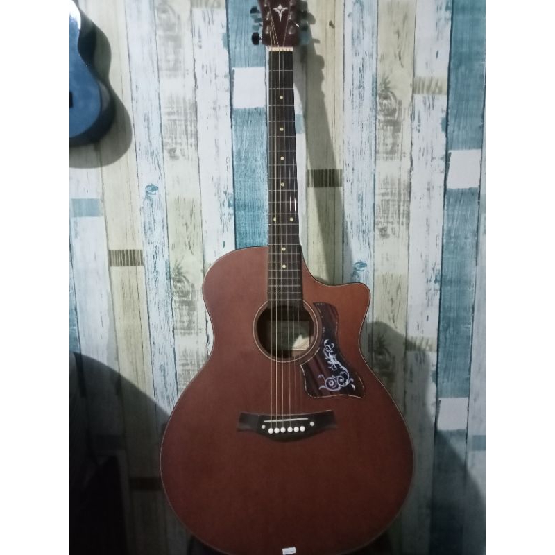 OLSHOP BANJARMASIN-Gitar akustik elektrik Taylor bekas rasa baru/likenew