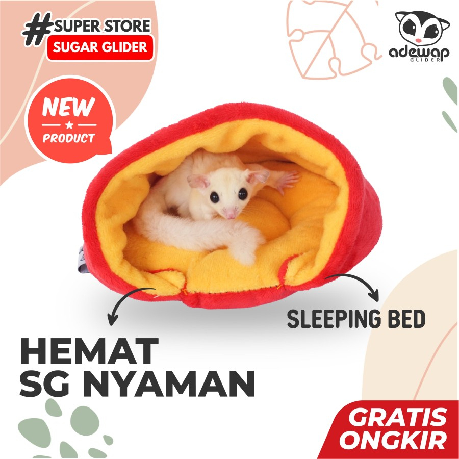 ADEWAP GLIDER Bed Sleeping Pouch Aksesoris Tempat Tidur Sugar Glider