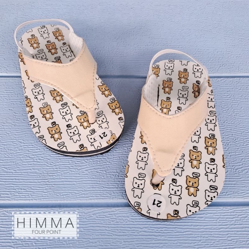 SANDAL ANAK LAKI-LAKI / PEREMPUAN Jepit Spons Teddy Bear | SANDAL BALITA | SANDAL BAYI TALI BELAKANG KARET