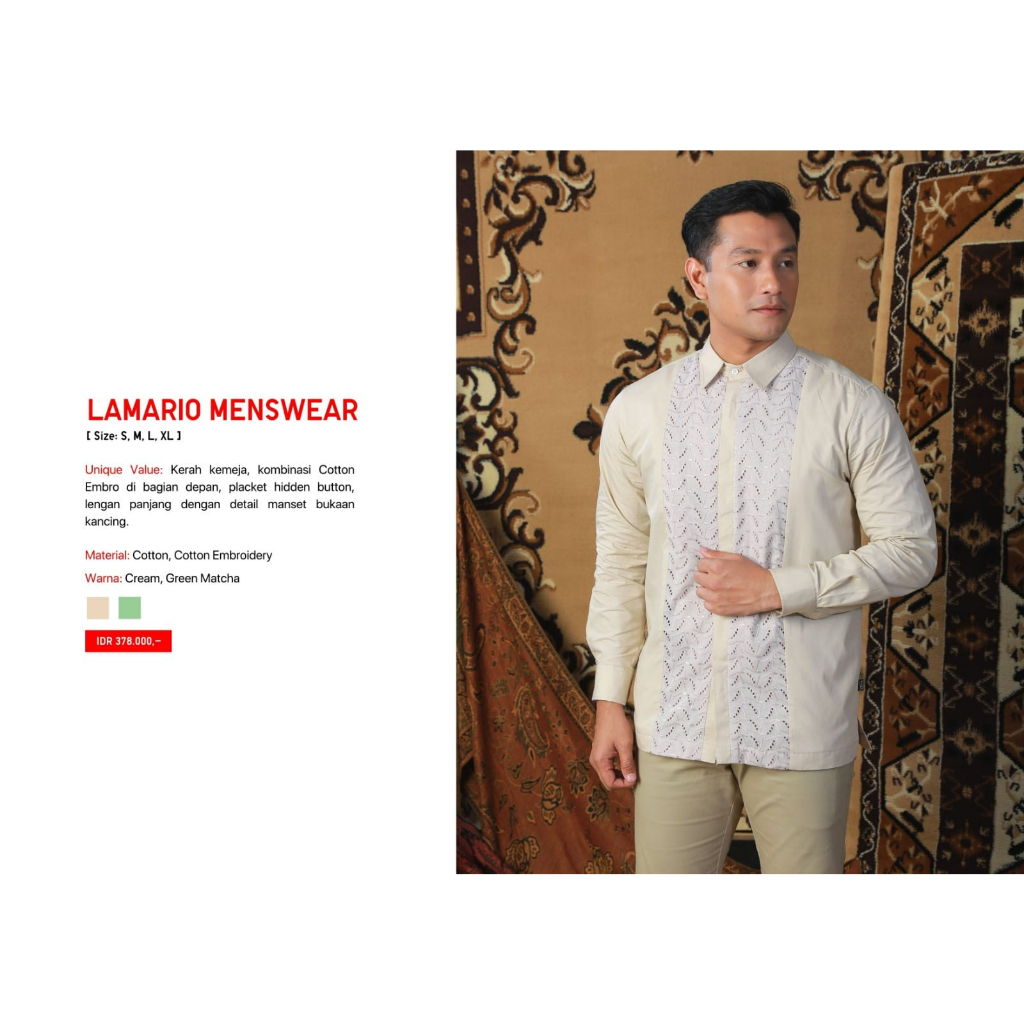 Zoya Koko Muslim Pria Atasan lengan Panjang Lamario Menswear