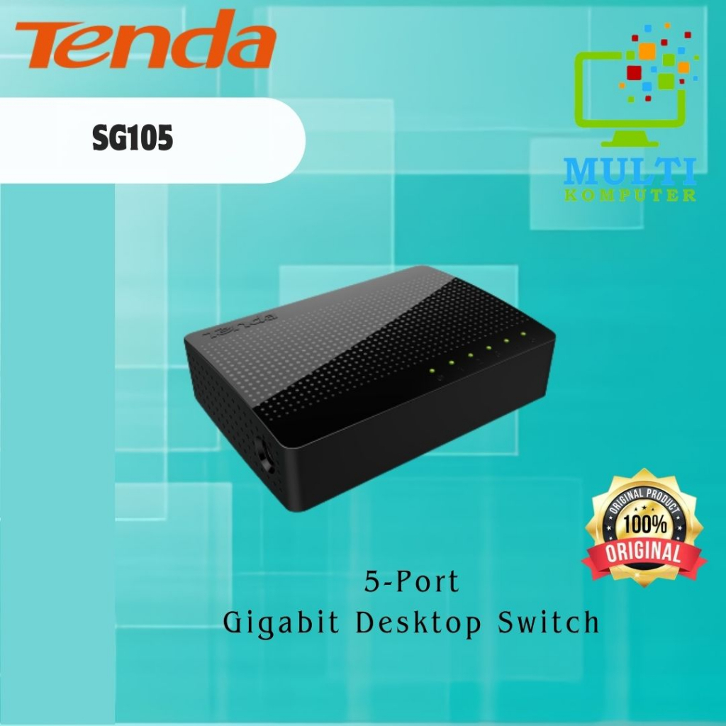 Tenda SG105 Deksrtop Switch Hub Gigabit 5 Port 1000 Mbps Ethernet