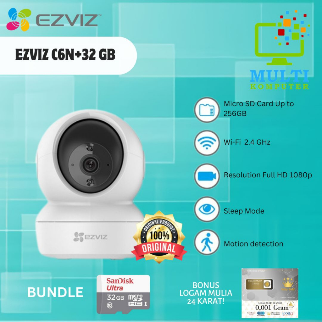 Camera Ezviz C6N Smart Wifi Pan Tilt Camera 1080p Garansi Resmi