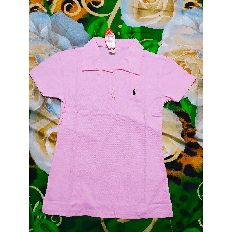 Kaos kerah wanita murah polo pink baby