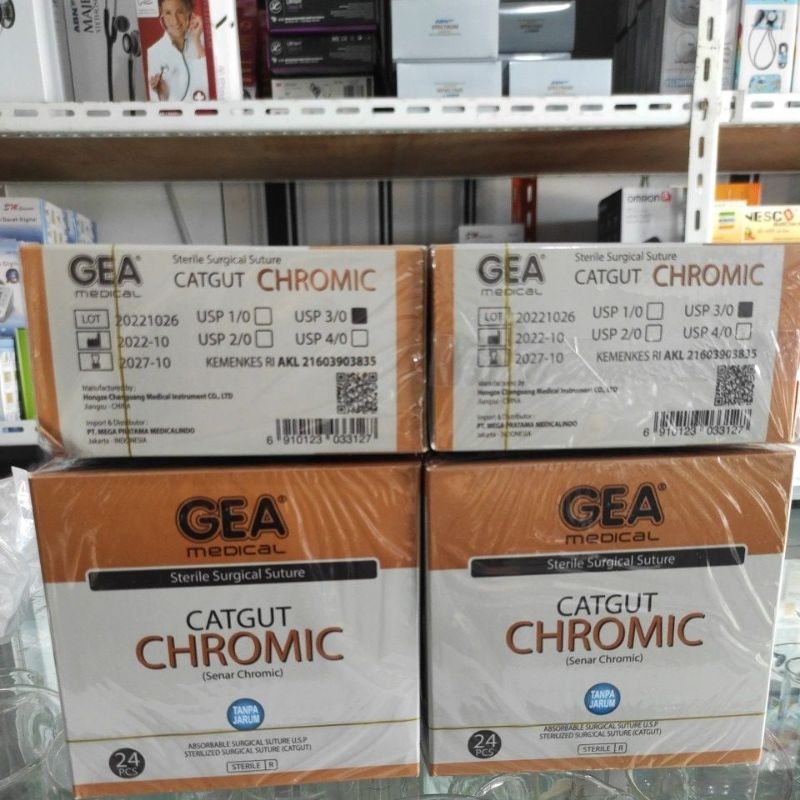 Catgut Chromic tanpa jarum