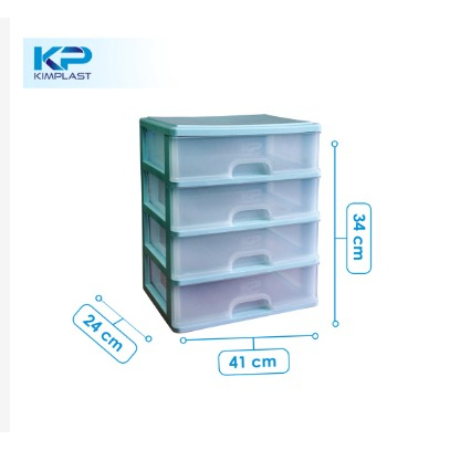 KIMPLAST Mini Drawer (L)/ Mini Drawer Susun 4/ Rak Serbaguna/ Rak Laci Plastik