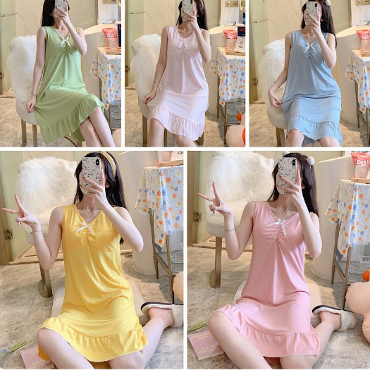 WJ1522 Daster Sling Dress Baju Tidur Import Piyama Wanita