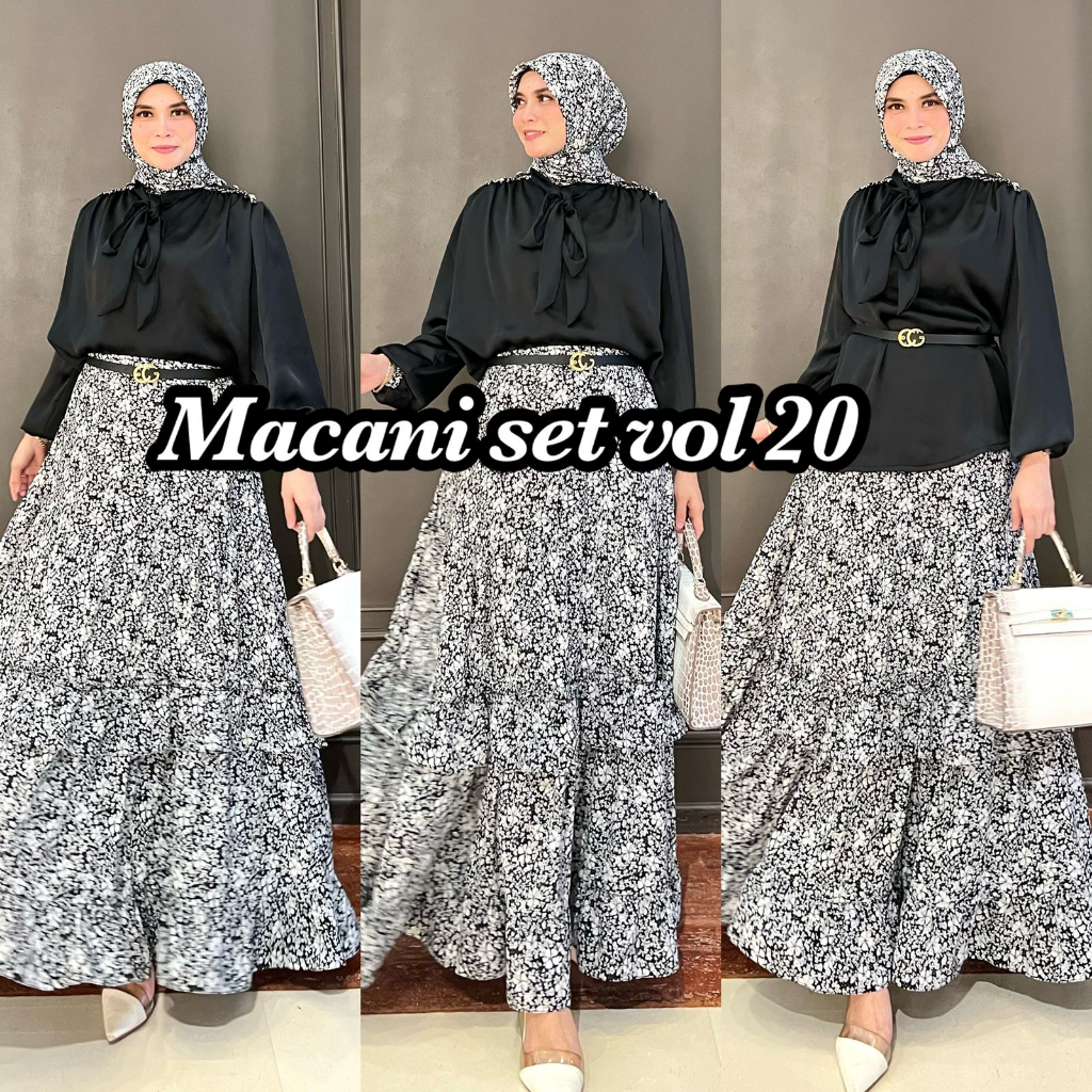 MACANI 20 by HMF (Setelan rok blus, Setelan kasual rok dan blus, Setelan kasual rok, Setelan blus, B