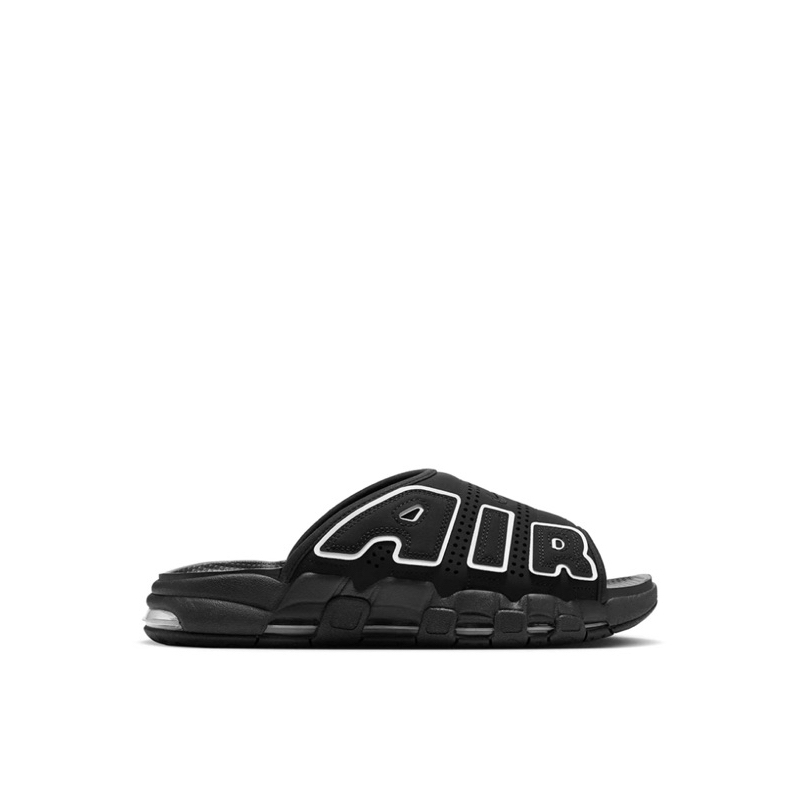 JUAL SENDAL NIKE AIR MORE UPTEMPO SLIDE BLACK / WHITE / CLEAR