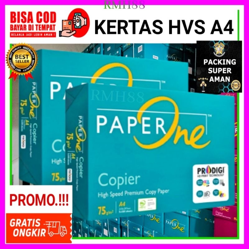 

Kertas Hvs A4 1 Rim 75gsm PaperOne Isi 500 Lembar