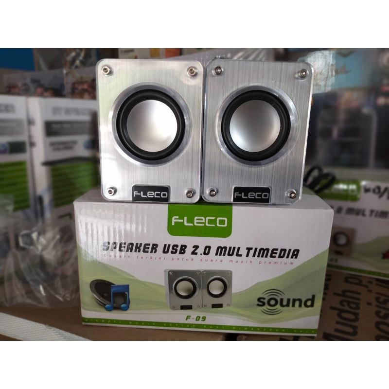 Speaker Fleco F-09 USB Speaker Mini Komputer Laptop Dan Hp Extra