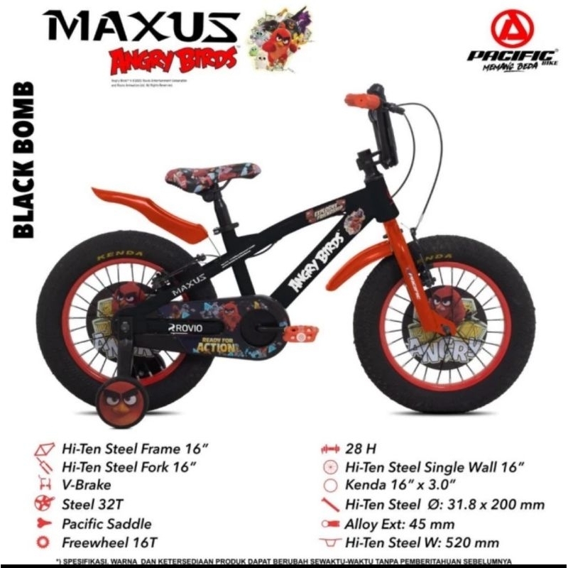 Sepeda Bmx Anak 16 Inch Pacific Maxus Angry Birds