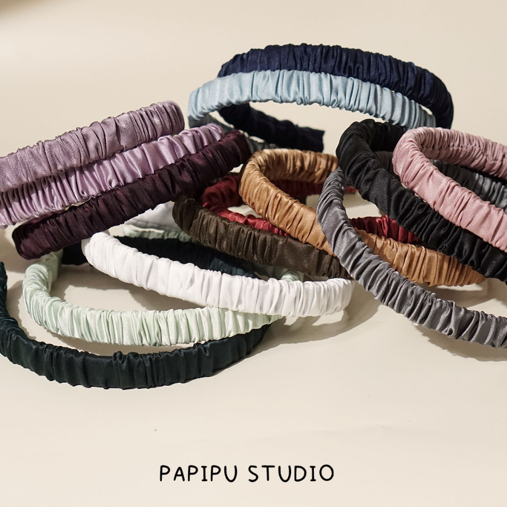 Papipu studio Bando scrunchies satin silk