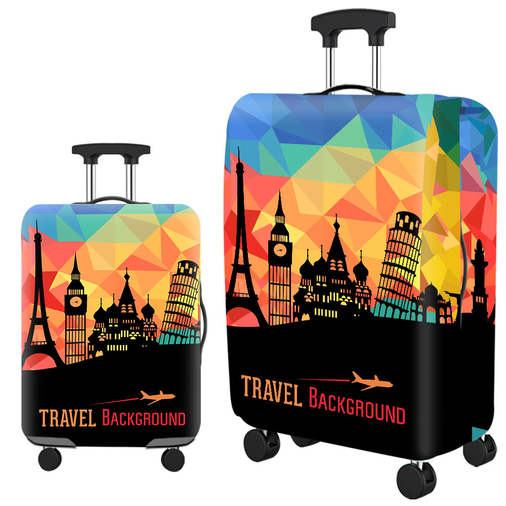 Elastic Luggage Cover Motif / Sarung Penutup Pelindung Koper Corak Elastis Scretch