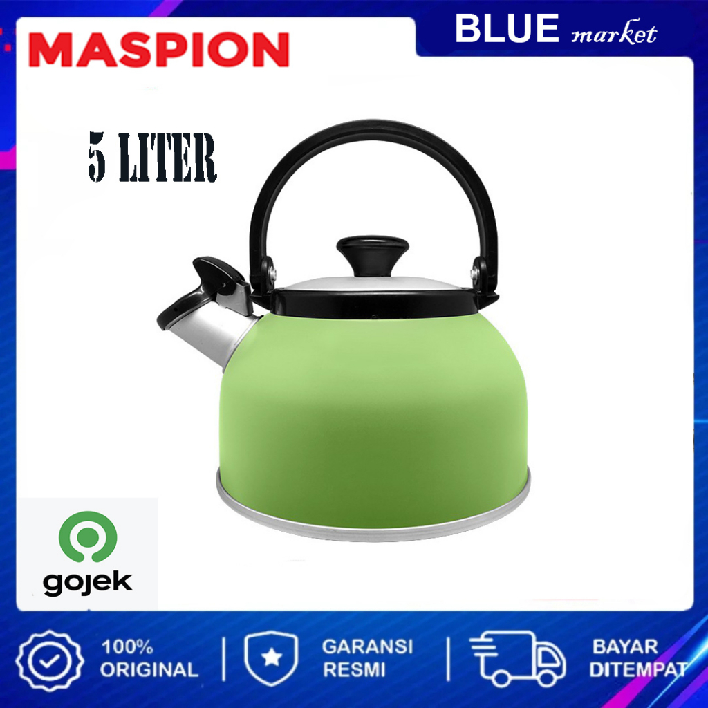 Maspion ALU Teko Air Rigoletto / Teko / Ceret Bunyi Siul Rigoleto Whistling Kettle White Gloss 5 Lite