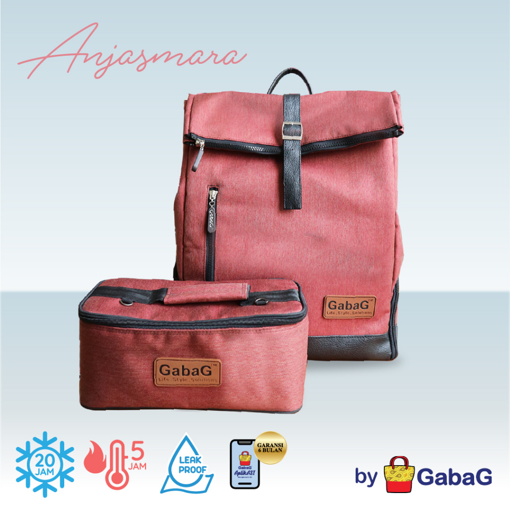 Gabag Backpack Cooler Bag 2in1 Laptop Fit Tas ASI