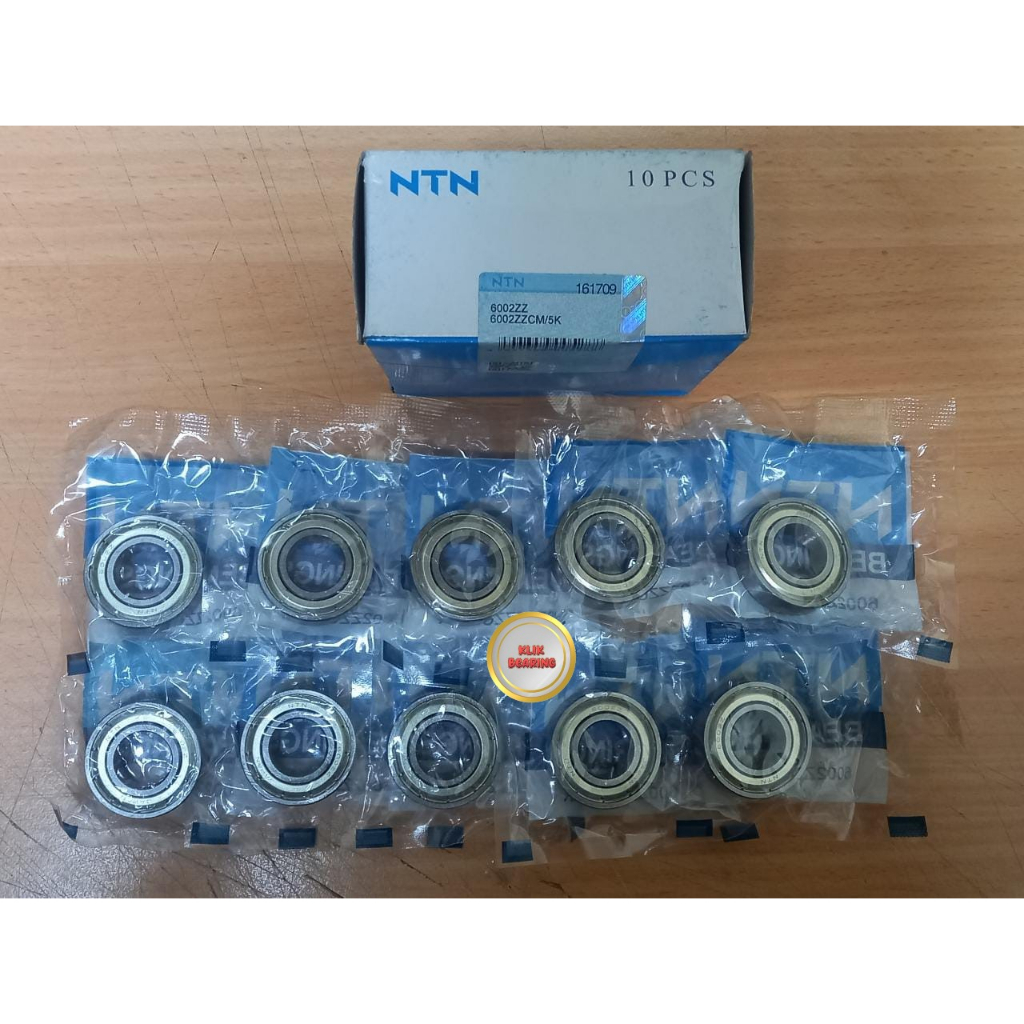 Laher 6002 ZZ Bearing 6002ZZ Tutup Besi (ID 15mm, OD 32mm, T9mm) *