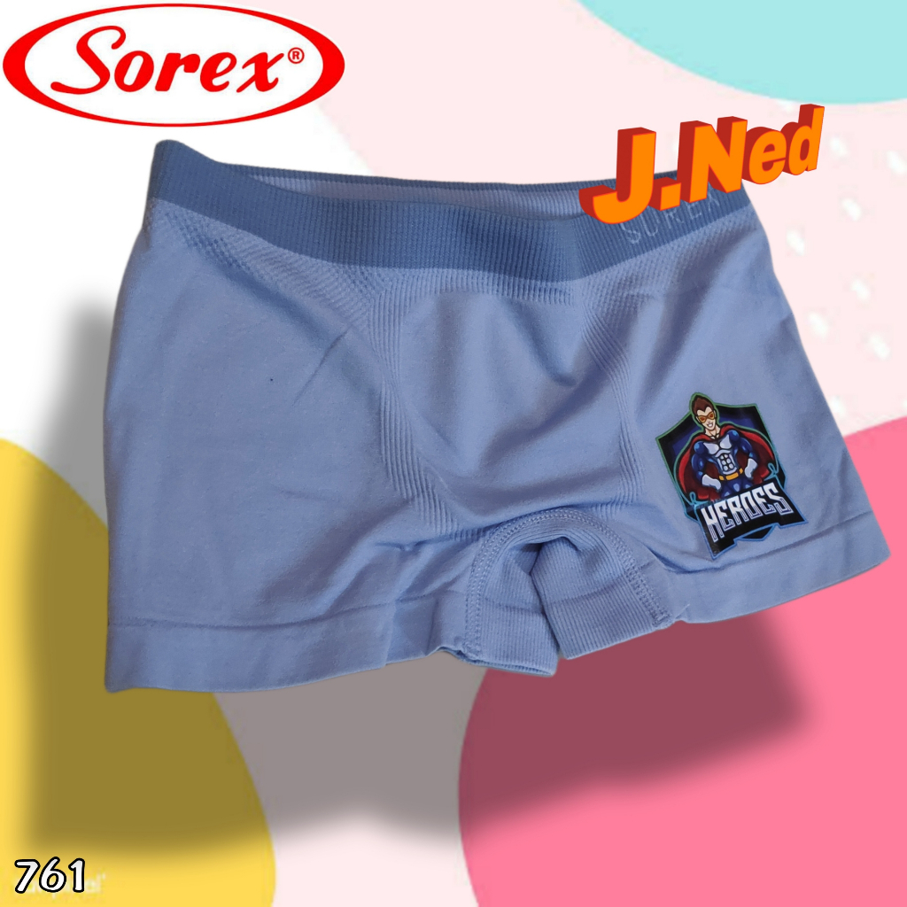 J761T (isi 3 pcs) BOXER ANAK COWOK RAJUT SOREX SIZE ALLSIZE usia 6 - 9 th