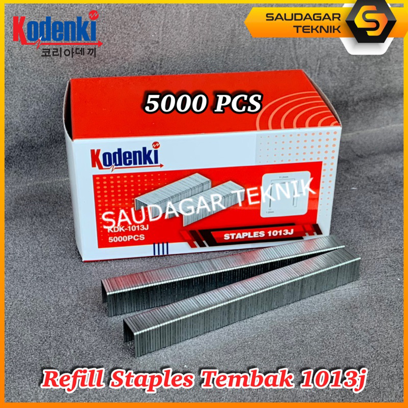 KODENKI Isi Staples Paku Tembak 1013j Refill Mesin Staples Paku Tembak Angin Air Stapler Nailer Gun 1013 J