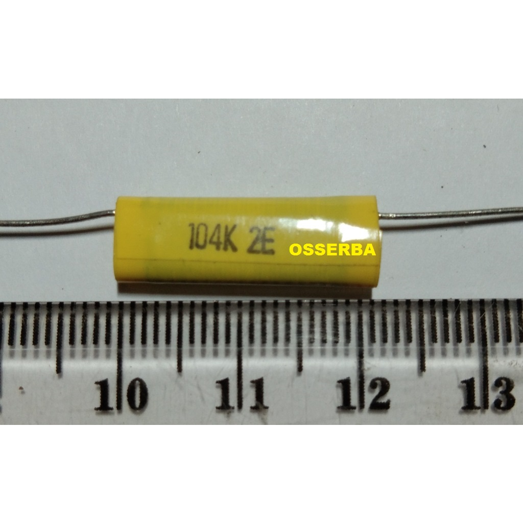 2E104K 100nf 104 250v Axial Audio Capacitor MKP Bipolar Non Polar