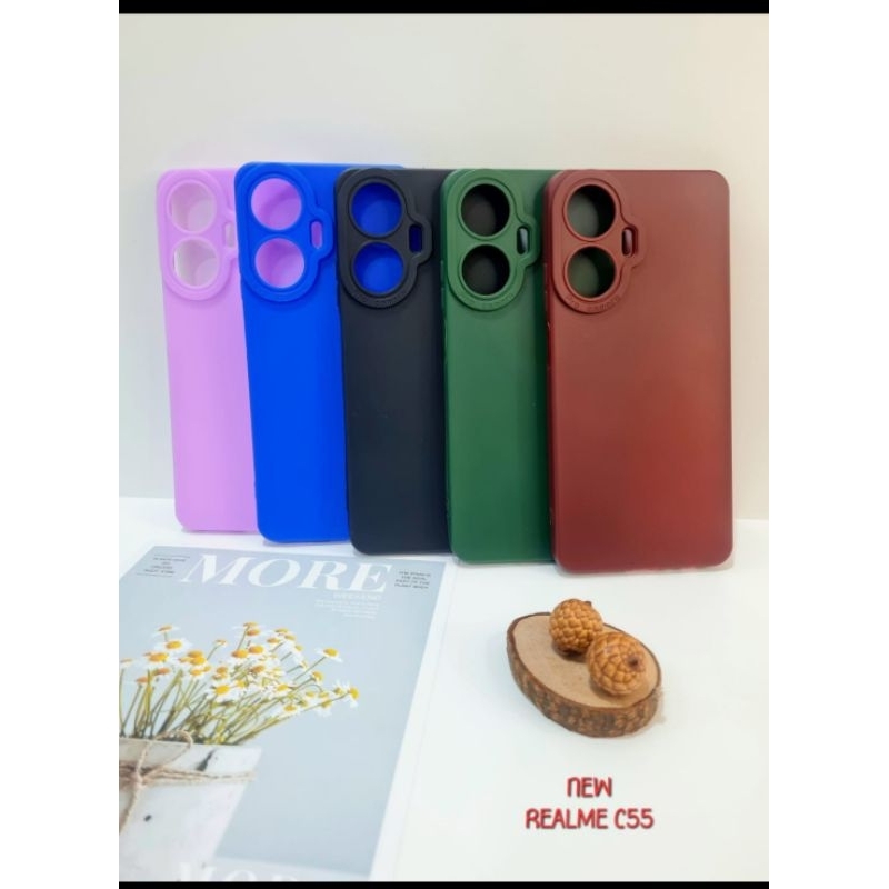 Softcase Realme C55 Silikon Casing Case Macaron Pelindung Pro Camera