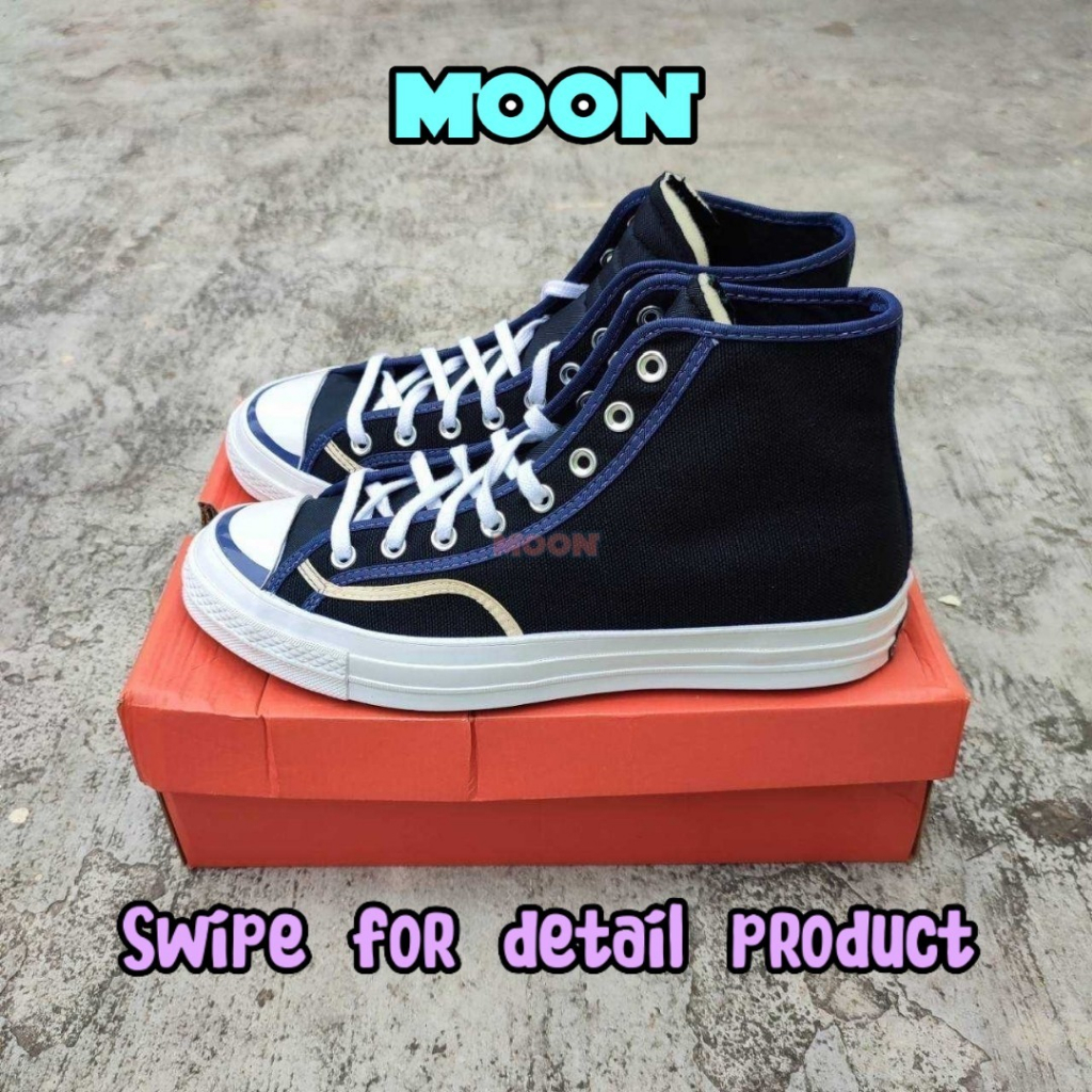 CONVERSE CT 70S HIGH RECYCLED FRENCH BINDING VARSITY BLACK STEEL SNEAKERS ORIGINAL RESMI