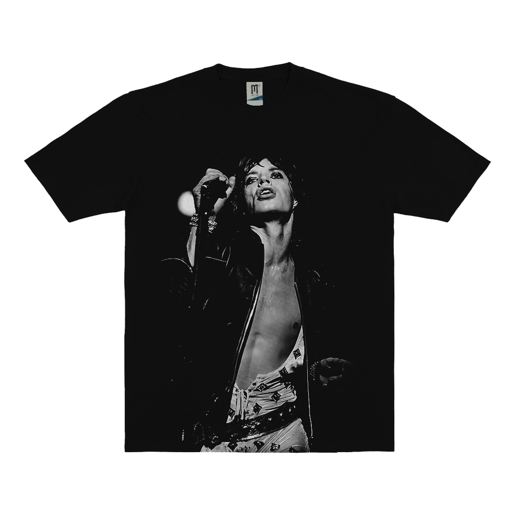KAOS BAND MICK JAGGER VINTAGE | T-SHIRT BAND MICK JAGGER | MICK JAGGER HITAM