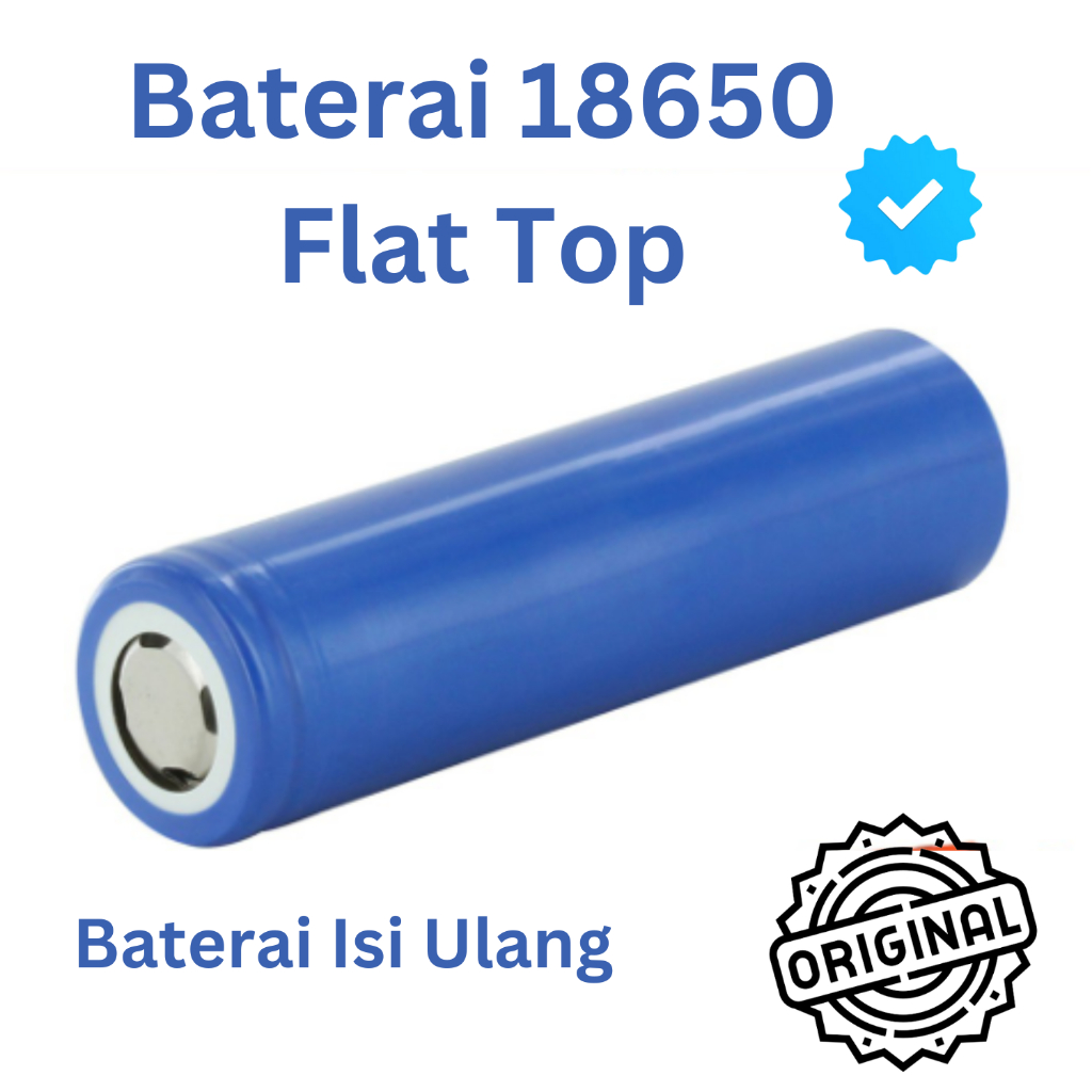 Baterai 18650 1500 mAh Flat Top 3.7 Volt Batre Cas