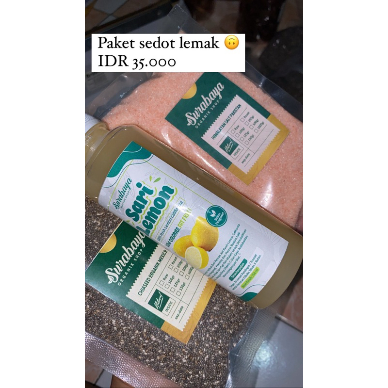 

PAKET SEDOT LEMAK SARI LEMON CHIA SEEDS GARAM