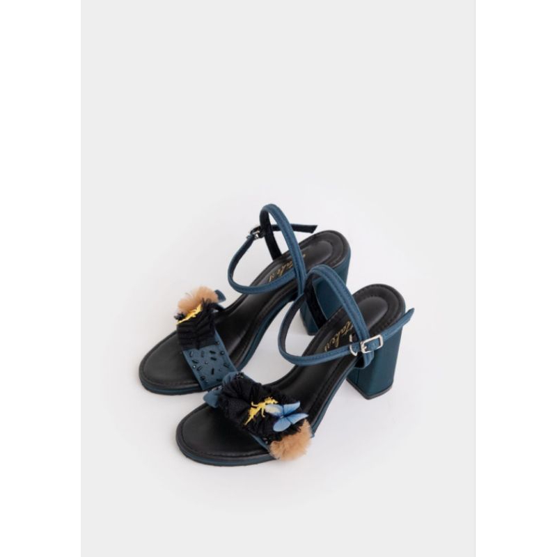 Katnis 60 mm Block Heels Aegean Katnis Mules Naval Ittaherl