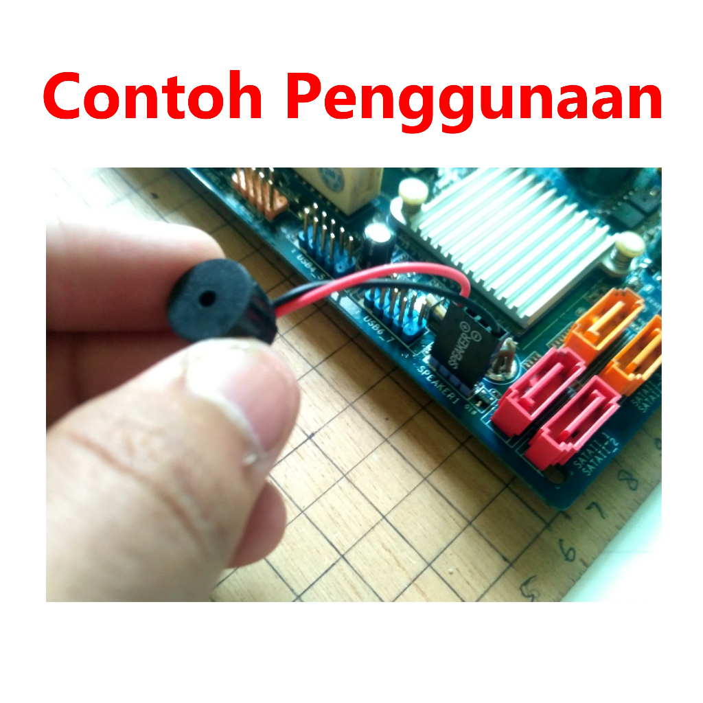 [HAEBOT] Buzzer Passive Pasif Buzer Speaker Motherboard Mobo BIOS Piezo Suara Robot Kecil Alarm 2 Pin Komputer Komponen Elektronik Bel Mini