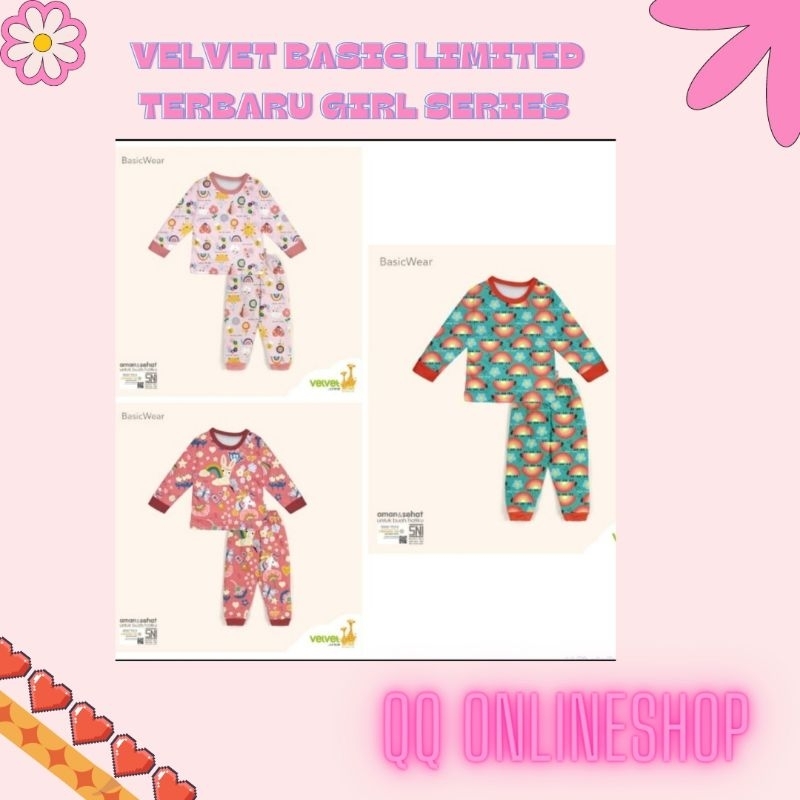 VELVET JUNIOR KANCING PUNDAK MOTIF BASIC LIMITED "SPRING BLOSSOM" GIRL SERIES NEW (SIZE S,M,L,LB,XL,