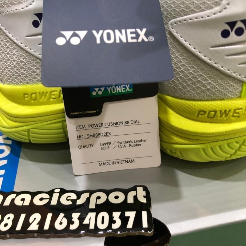 Sepatu Yonex Dial 2 white lime Yellow